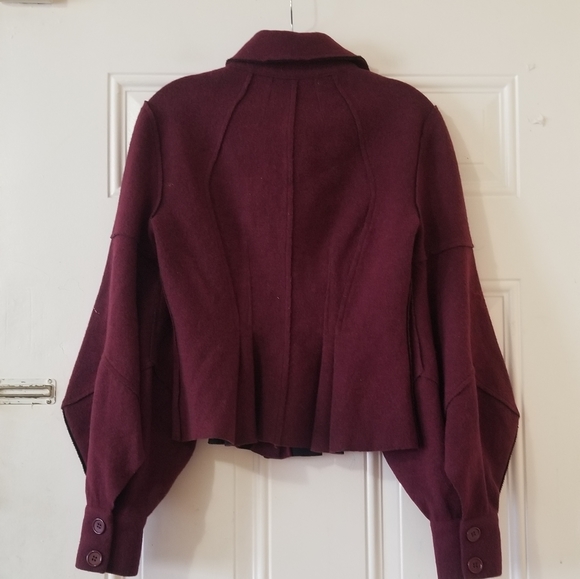 Adria Moss Button Down Wool Blend Shirt Size 4 - Picture 9 of 11